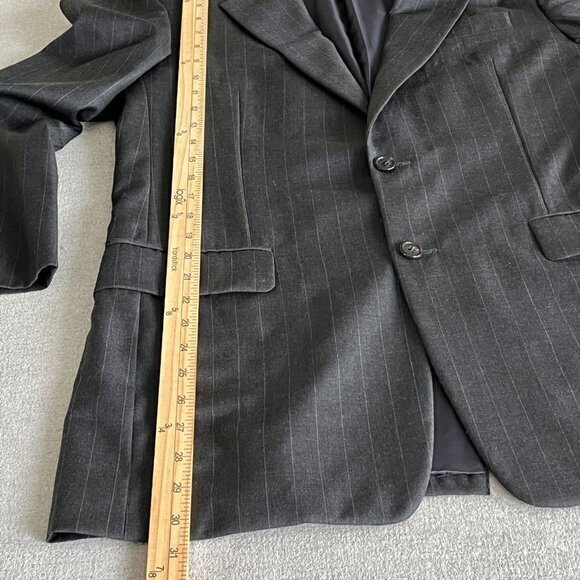 Hickey Freeman Mens Gray Pinstripe Blazer Suit Jacket Coat Size 38R 100% Wool - Picture 12 of 14